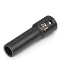 Beefy Half Inch Drive 12 mm Deep 12 Point Impact Socket With Full Length Interior And Dual Laser And Stamped Size Markings