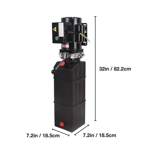 Beefy Hydraulic Pump 16 Quart 4 Gallon Power Unit For Dump Trailers And Industrial Lifts 220V 2HP Electric Hydraulic Pump 3450 RPM