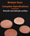 Rock Solid Copper Round Plate And Heavy Duty Solid Disc Washer For Cnc Machining, Welding And Industrial Fabrication, 1.6mm X 150mm, multiple copper discs with smooth surfaces