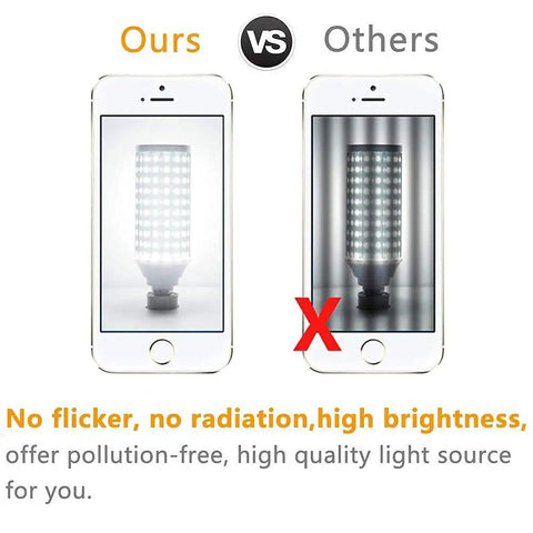 Comparison of Ultra Bright 60W LED Corn Light Bulb E26 E27 Base 6000K Daylight 6000LM High Bay Indoor Outdoor with another LED bulb