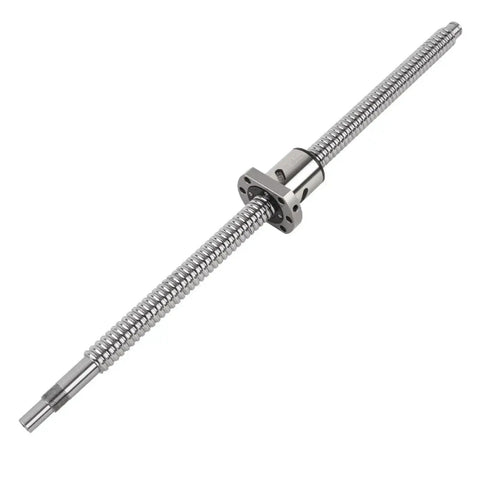 Custom Size C5 Ballscrew RM2005 For 3D Printer And CNC Machining End Parts With Zero Play Ballnut Assembly For Precision Fabrication Projects, silver steel screw.