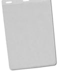 Set Of 100 Clear Vinyl Badge Holders, Vertical 6 By 4 Inches With Three Fastener Slots For Double End Lanyards, See Through ID Badges