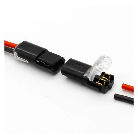 10 Pack 2 Way Spring Wire Connectors No Solder No Screws Quick Cable Clamp Terminal Blocks Easy Fit For 18 To 24 AWG Wire 300V 10A