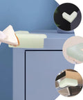 Glow In The Dark Corner Protectors Soft Cushions 10 Pack attached to furniture edges with adhesive