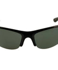 RB4173 601/71 Black Acetate Sunglasses With Gray Green Classic Lenses 62mm front view showing black frame and polarized lenses.