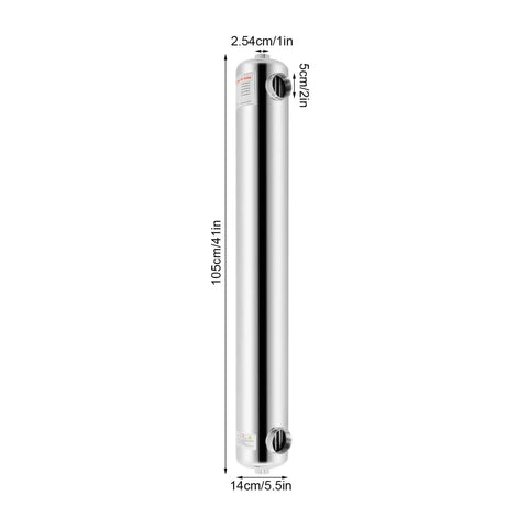 Heavy Duty Swimming Pool Heat Exchanger For Outdoor Wood Boiler Spa And Solar Heating With Same Side Inlet Outlet