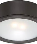 Beefy Outdoor 12 Inch LED Tube Flush Mount Light For Wall Or Ceiling, IP65 Wet Location, bronze finish, Energy Star rated