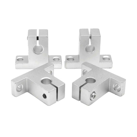 Premium 10 Pc High Precision Linear Guide Rail Kit With Sk8 Optical Shaft Support And Scs8uu Bearing Blocks For Smooth Cnc Machining And 3d Printing Builds, silver aluminum shaft support blocks