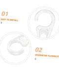 Close-up view of 40 Pack Plastic Curtain Hooks For Doors And Curtain Rods With Silent Glide No Fuss Easy Hanging showcasing installation ease and flexibility.