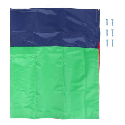 All Weather Swing Set Canopy Replacement Top With 210D Oxford Fabric UV Shield, Windproof Screw Kit in green, blue, red
