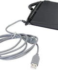 Top Notch Portable Signature Capture Pad Featuring Hinged Lid And Easy Plug USB Connection with coiled USB cable for quick setup.