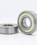 Smooth As Silk Heavy Duty 6204ZZ Deep Groove Ball Bearings for Blowers and Vacuums 1 Inch Bore 6204Z size in metallic finish.