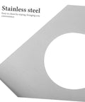 Stainless Steel Door Reinforcement Plate Set 6 Pieces No Drilling Deadbolt Cover And Repair Panel For Apartment Doors close-up