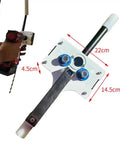Heavy Duty Handheld Cable Puller All Metal Wire Tugger Tool For Electricians shown with dimensions for rugged construction and smooth feed design.