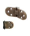 Heavy Duty Antique Brass 180 Degree Flip Top Hinges For Sewing Machine Tables And Folding Furniture No Sweat Setup Smooth Swing Pivot Hardware 2 Pack close-up of hinge design and detail