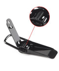 Spring Loaded Toggle Latch Set 8 Pcs Black Steel Hasp Clip Lock, detail view of spring mechanism, for cabinets and toolboxes