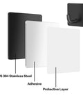Heavy Duty Adhesive Hooks Black Self Adhesive That Really Grip Holds Towels Coats Keys And More Four Pack Stainless Steel Design layers
