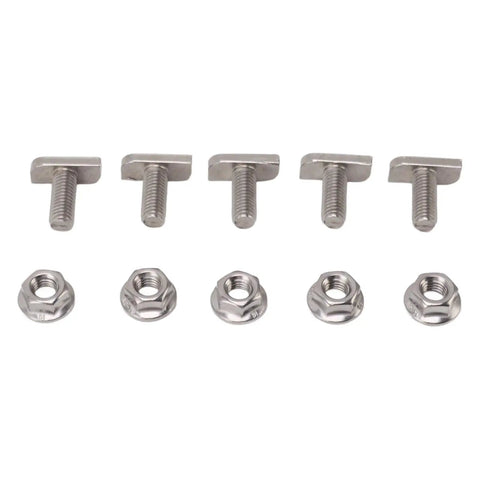 Top Shelf Hammer Head Screws M8 With Nuts Full Thread Stainless Steel Solar Panel Mounting Hardware, set of 5 screws and nuts.