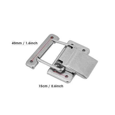 Premium Stainless Steel Spring Latch Toggle Hasp Two Pack Rust Proof Cabinet Locker Door Securing Hardware Durable Heavy Duty Home Security Solution You Gotta Try, 40mm x 15cm