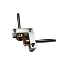 90 Degree Micro Steering Gearbox Right Angle Bevel Drive 1 To 1 Transmission For DIY Projects, aluminum frame, shafts visible