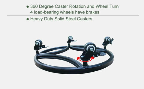 15 Inch Plant Caddy With Wheels Heavy Duty Construction Supports Up To 300 Lbs With Brakes Polyurethane Silent Swivel Casters
