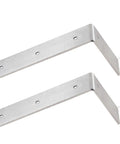 Heavy Duty Stainless Steel Shelf Brackets, Wall Mounted L Corner Supports, 8.86 inch triangular design, strong construction.