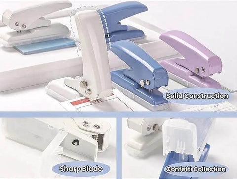 Rugged Heavy Duty Single Hole Punch For Papers And Crafts 40 Sheets Capacity One Quarter Inch Purple Hole Puncher Built To Last