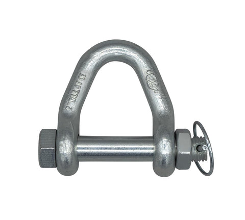 Four Pack Web Sling Shackle With Quick Pin For 2 Inch Straps 8,000 Lbs WLL White Blue Zinc Built Tough For Auto Hauling