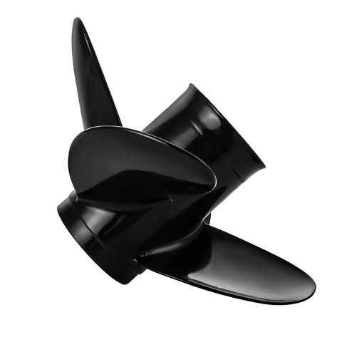 10.3 X 13 Aluminum Outboard Boat Propeller, 4 Blade, Right Hand Turn, 13 Spline Hub Kits Included, Mercury 25-60HP Compatible, Upgrade Prop For Faster Planing And Responsive Acceleration