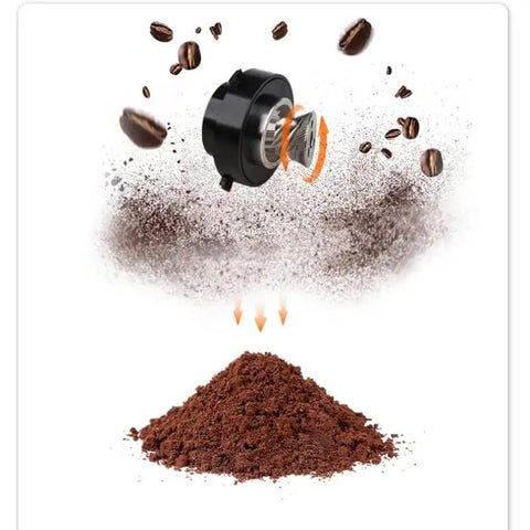 Coffee grinder with freshly ground coffee beans, part of High Capacity Self Serve Coffee Vending Machine, Automatic Commercial Dispenser.