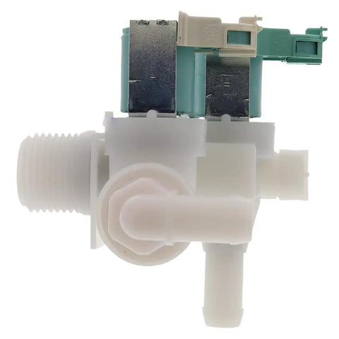Washer Inlet Water Valve Replacement For Whirlpool Washers Replaces W10239900 And W10513404, side view of plastic valve.