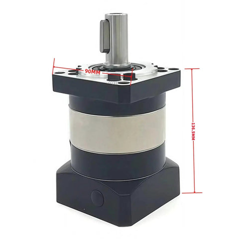Beefy Planetary Gearbox Speed Reducer 20 To 1 Ratio For Nineteen mm Input Shaft And Eighty mm Servo Motor 750W CNC Lathe Gear Box