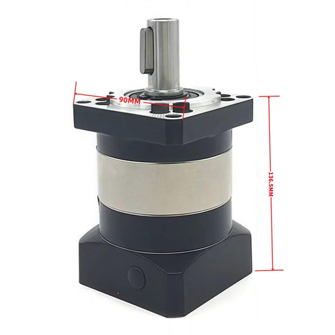 High Torque Planetary Gearbox 50 To 1 Speed Reducer For 19 mm Shaft 750W 80 mm Servo Motor With Low Backlash Under 12 Arc Minutes CNC use