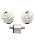 Dope Hydraulic Engine And Transmission Mount 3 Piece Kit Direct Replacement For Mercedes Sl500 Cl500 E500 Auto Transmission with two fluid-filled mounts and one metal support.