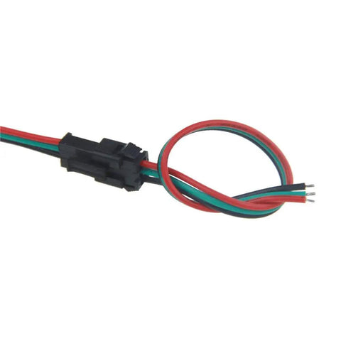 Plug And Play 3 Pin SM LED Connector Cable Set 15cm 20AWG for WS2812B WS2812 WS2811 SK6812 RGBW Strips with pre-tinned pigtails