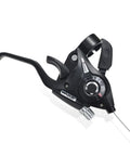 LITEONE 3x8 Speed Bicycle Shifter With Gear Indicator And V Brake Cable, right side view, black optical display visible