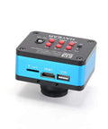 Rock Solid 4K Industrial Microscope Camera Built With HDMI And USB Links showing ports and controls for detailed electronics work.