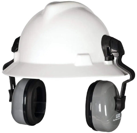 Sound Control Classic Helmet Mounted Hearing Protection for Slotted Full Brim Hard Hats with Cushioned Ear Pads and Adjustable Earmuffs