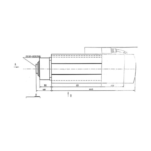Straight Up Heavy Duty Atc Air Cooled Spindle 4.5Kw And 7.5Kw Automatic Tool Changer For Cnc Wood Router Machine With Iso30 Interface Built Different technical drawing with dimensions.