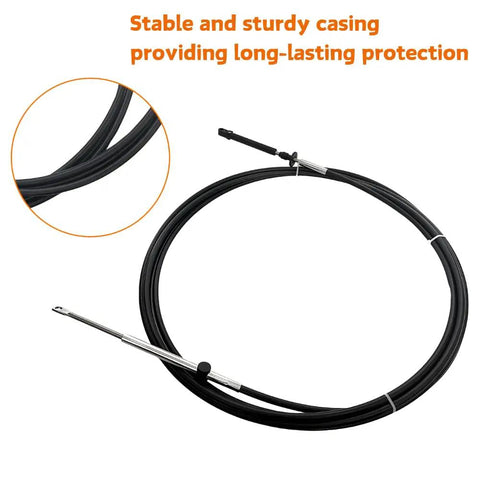 12Ft Throttle Shift Remote Control Cable 2 Pack Fits Evinrude BRP OMC Outboard Engines Replacement For Boat Control System