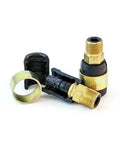 Close-up of Beefed-Up Heavy Duty 10 Pack Air Line Repair Swivel Kit with 3/8 NPT male fittings, for truck and trailer lines.