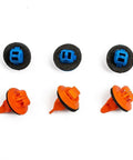Premium Nylon Mudguard Flare Retainer Clip Kit Direct Replacement For Toyota Tacoma RAV4 Highlander FJ Cruiser 4Runner Fender Trim Bumper 38 Piece Multi Set Built Tough Weather Resistant Drop In Fit No Hassle Install Long Lasting Garage Gear, blue and orange clips