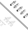 20 Pcs Adjustable Push Rod Connector Linkage Stopper 1.3mm And 20 Pcs Nylon Control Horns 21x10 Mm And 20 Pcs 1.2 x 210 Mm Z Push Rods Kit