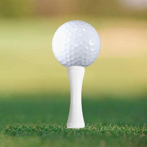 Wooden Golf Tees 83mm White Step Down 100 Count Durable Hardwood Practice Tees For Standard Cup Size 0.44 Inch Fixed Height