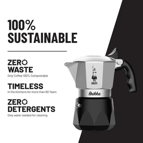 Brikka Moka Pot Crema Rich Stovetop Espresso Maker For Bold Italian Coffee At Home Built For Two Espresso Shots With Thick Crema