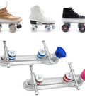 Quad Roller Skate Plate Set Built From Lightweight Aluminum Alloy With Adjustable Height Brake Wheel Truck For Indoor Skating Black 41-42