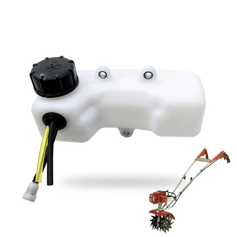 Fuel Tank Kit For Echo And Mantis 2-Cycle Engines With 3 Hole Grommet And 3 Fuel Hoses Replacement A350000300 shown with tiller