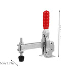 Heavy Duty Welding Toggle Clamps for Woodworking 2 Pack, Quick Release Hold Down Clamps with Rubber Tips, Secure Locking