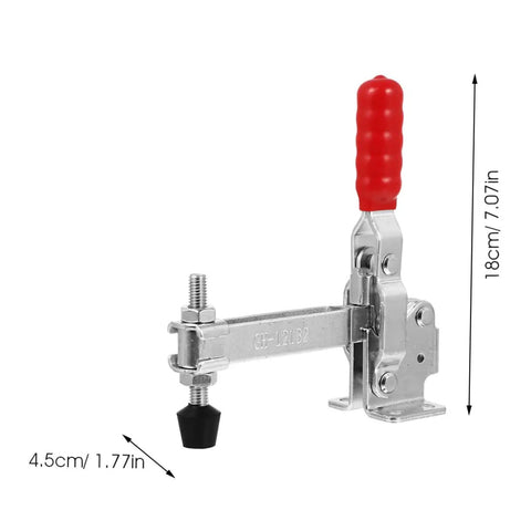 Heavy Duty Welding Toggle Clamps for Woodworking 2 Pack, Quick Release Hold Down Clamps with Rubber Tips, Secure Locking