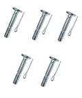 Five Shear Pins With Cotter Pins Kit 1-5/8 By 1/4 Inches for Versatile Gear with metal pins and cotter clips, set of five